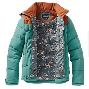 Patagonia Bivy Jacket Down Mogul Blue Teal Medium Puffer Outerwear Winter